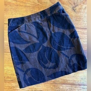 Boden Cotton Velour Fruit Pattern Side Zipper Mini / US 6